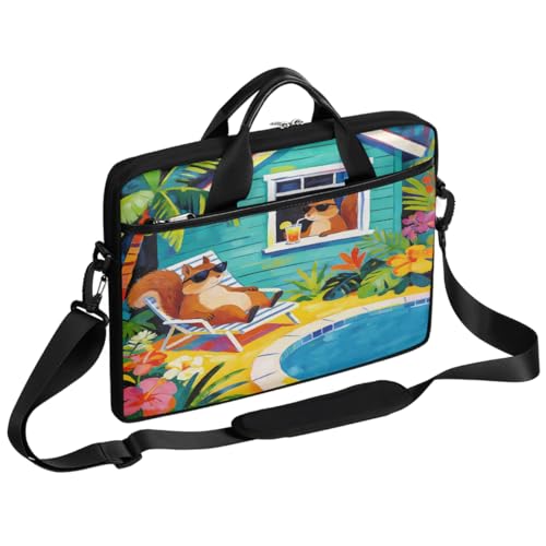 Bolso para laptop con diseño de ardilla tropical 15 pulg miniatura 1