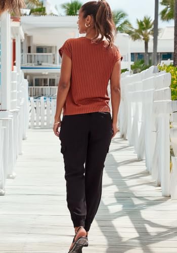 LASCANA Women's Cargo Jogger Pants - Comfortable and Stylish Casual Cargo Pants for Women Fall Winter3