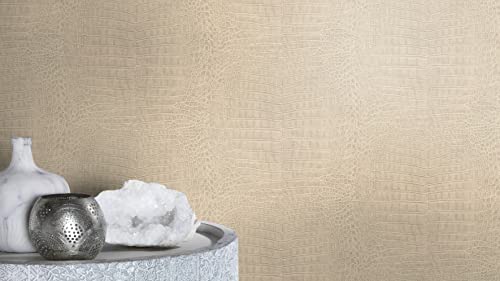 Papel de cocodrilo beige Rasch 751345, exclusividad de alta gama 6