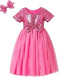 Cilucu Flower Girls Dresses Toddlers Sequin Tutu Dress for Little Girls Pegeant Party Kids Birthday