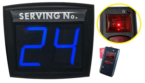 Display LED deux chiffres Bleu Impretech avec commande radio pour gestion de file d'attente