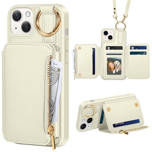 Coque iPhone 13 / 14 Kuafcase blanc antique fine et robuste au fini mat premium