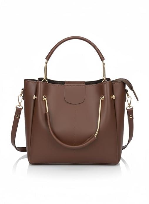 VirtualCart Leather Bags for Women - Stylish Tote Bags for Women Office Use Multi-Purpose Casual Handbag | Spacious Affordable Daily Use Women’s Shoulder Bag with Straps | Elegant structured-image-10