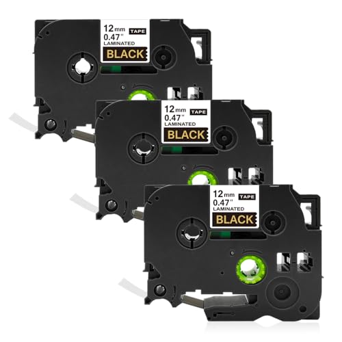 RolyPoly777 �݊� �u���U�[�H�� TZe-334 ���n������ 12mm�� 3�Z�b�g ����8m �s�[�^�b�` P-touch �ėp �e�[�v�J�[�g���b�W ���ϋv�݌v ���S���d�l �I�t�B�X/�q��/�����X/�ƒ�p ���p�r���p�\