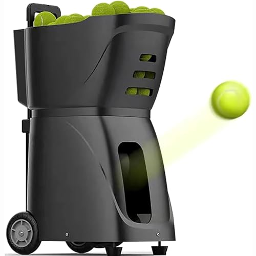 Máquina portátil de pelotas de tenis con control de aplicación móvil, capacidad de 100 pelotas, ideal para jugadores de tenis de todos los niveles