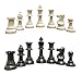 Heavy, Triple Weighted, School, Club, Tournament Chess Set, Black/White - 34 Chess Pieces (2 Extra Queens), 3.75" Tall King, Instructions on How to Play Chess