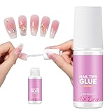 Colla Per Unghie Finte,Gel Intenso Senza Odore - Adesivo per Ricostruzione Unghie Tips Donne Bambini Salone Casa Professionisti Principianti | Adesivo Salon Casa Ideale Principianti