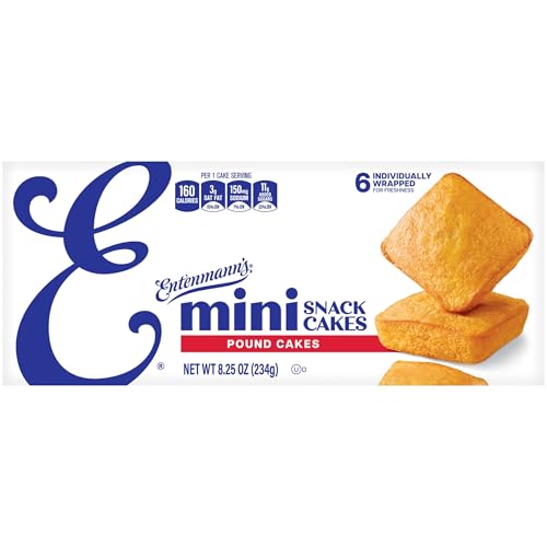 Image of Entenmann's Pound Mini Snack Cakes, 6 individual packs, (1.38 oz each), 8.25 oz Multipack