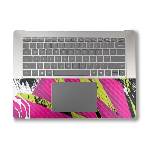 Image of Carbon Fiber Laptop Skin Compatible with Alienware M18 R2 (2024) - Grunge Magenta - Premium 3M Vinyl Protective Wrap Decal Cover - Easy to Apply | Crafted in The USA by MightySkins