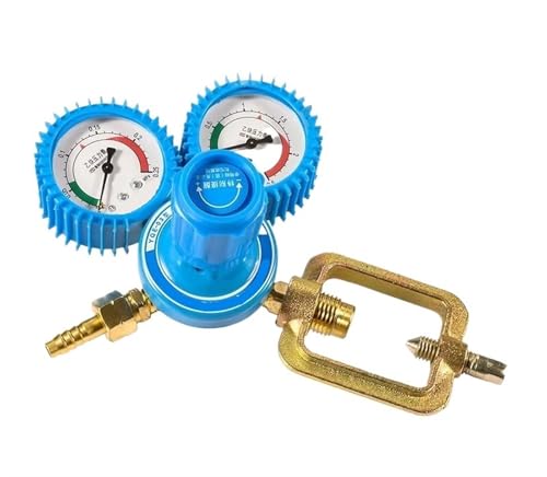 Acetylene Meter Propane Meter Gas Regulating Valve Pressure Reducer,Pressure Gauge Shockproof Oxygen Meter(Acetylene Gauge)