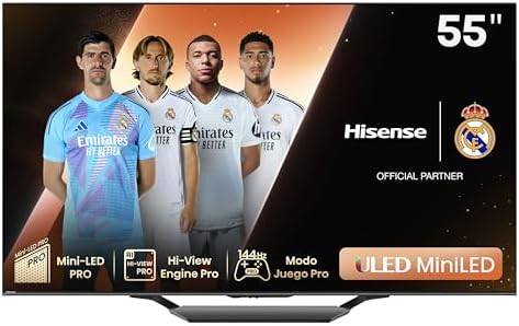 Hisense 55U7NQ - Mini-LED TV, 55 Pulgadas, con Quantum Dot Colour...