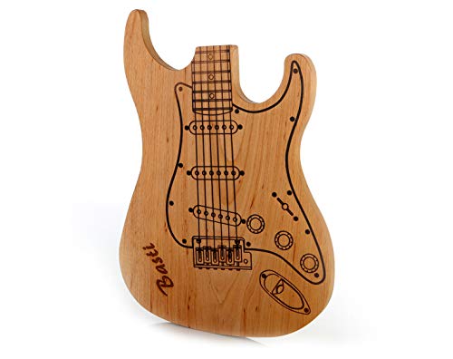 Mini Gitarren-Schneidebrett Aus Holz – Als Schneidbrett Oder Pfannenwender, Cooles Musiker-Geschenk