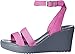 Crocs Women's Leigh Wedge Sandal, Wild Orchid/Charcoal, 8 B(M) US