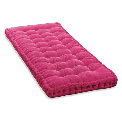 Garden Bench Cushion Outdoor Swing Pad Comfortable Seat Cushion for Hollywood Swing Sizes (Pink 55x200cm)