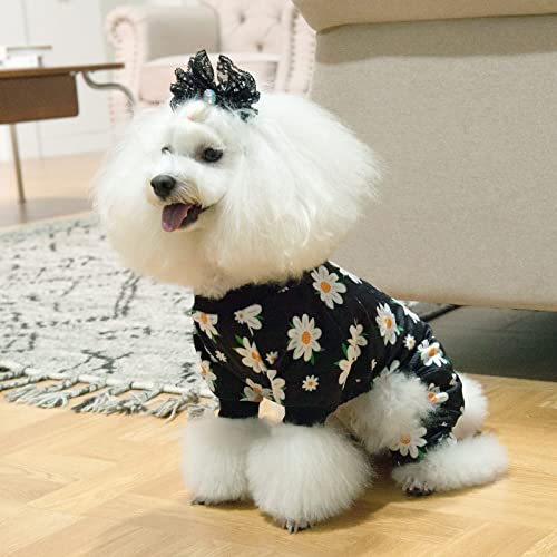 Image of CuteBone Small Dogs Outfit Soft Puppy Onesies Pjs Dog Pajamas Pet Coat Cat Apparel Comfy Doggie Jumpsuit Bodysuit for All Seasons P221XS