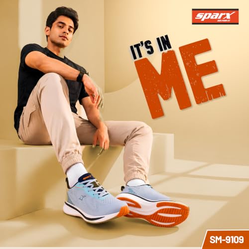 Image of SPARX Sports Running Shoes for Men - Lightweight Breathable Lace-Up Athletic Shoes with Cushioned Comfort, Shock Absorption, Durable Grip, Flexible Sole & Everyday Walking Performance