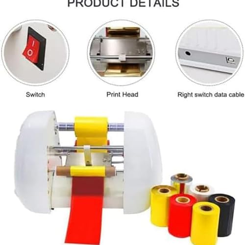 Macchina da stampa digitale a nastro, stampante tessile portatile, larghezza di stampa 30-104 mm, supporta oltre 50 lingue, facile da usare per nastri regalo e stelle filanti