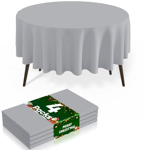 misaya 4 Packs Disposable Plastic Table Cloth, 84