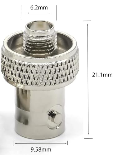 2pcs Adaptador Convertidor SMA hembra a BNC hembra miniatura 3