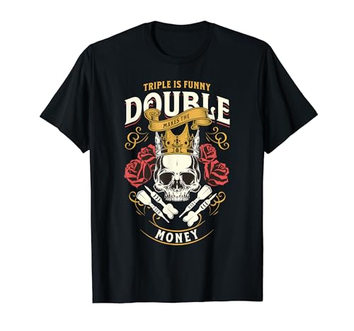 Photo de Triple Is Funny Double Makes The Money I Darts Cible de fléchettes T-Shirt
