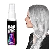 Spray de Coloración Temporal para Niños y Adultos,Tinte Temporal para el Pelo,Spray Temporales De Color Para El Cabello,Sprays de Coloración Lavable para Carnaval,Fiesta,Halloween,Navidad,30ml,Blanco