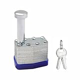 BE-TOOL Heavy Duty Alloy Steel Padlock with 2 Master Keys Anti-Pry Anti-Cut Security Lock