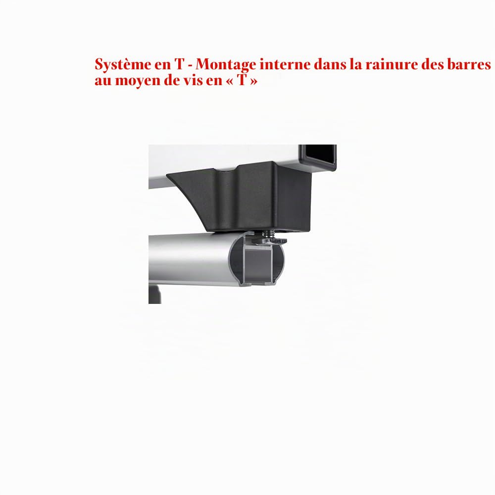 Compatible avec Tesla Porte-Ski pour Barres DE Toit DE Voiture Attaque Skis À Neige Iceberg 4 en Aluminium AGRÉÉ pour 4 Paires DE Skis OU 2 Porte-Snowboards Max 28KG