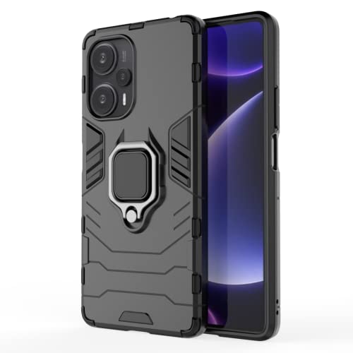 Armor Cover per POCO F5 6.67 Inches custodia per Telefono con Supporto Ad Anello - nero