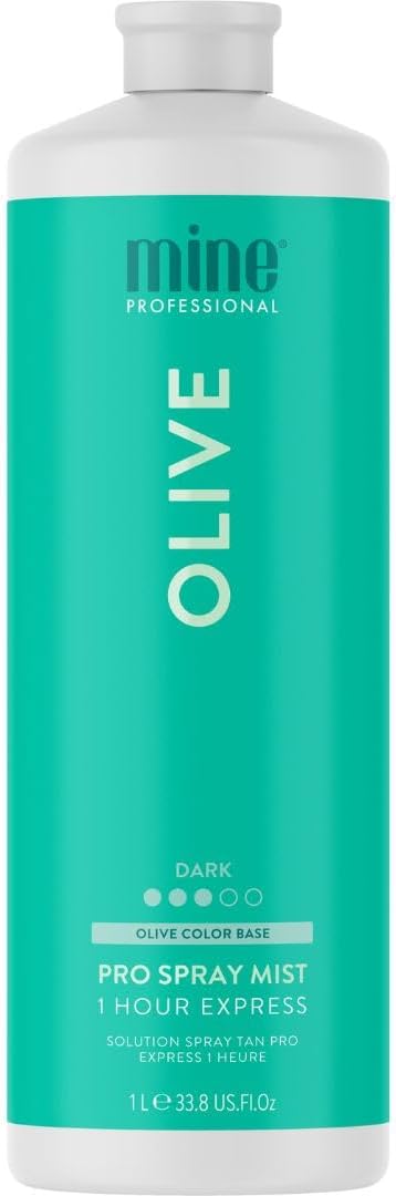 Spray Tan Solution - Olive Pro Spray Mist - Salon Professional 1 Hour Express Tan For A Natural Olive Bronze Tan, 33.8 fl oz