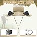Berlune Men Sun Hat with 2 Solar Fan Fishing Wide Brim Sun Hat for Beach Outdoor Summer Camping, USB & Solar Powered(Khaki,Simple)