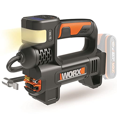 WORX WX092.9 Mini compressore ad alta pressione da 20 V (utensile 4 in 1) con torcia integrata -...