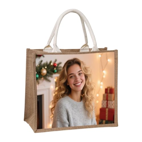 Ybing Personalisiert Leinen Einkaufstasche...