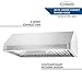 COSMO QB75 30 in. Under Cabinet Range Hood with Push Button Controls, Permanent Filters, LED Lights, Convertible from Ducted to Ductless (Kit Not Included) in Stainless Steel