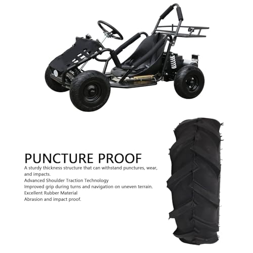 Kit di Pneumatici Go-Kart 13x5.00-6 pieni, per trattorini da Giardino con Cerchi da 6 Pollici, Adatti Anche per ATV, Go-Kart e Mini-Moto. Spediti sgonfi.