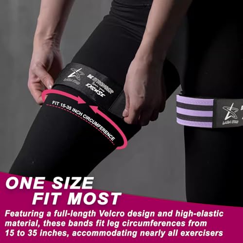 Image of BFR Occlusion Bands for Women Glutes,Blood Flow Restriction Bands for Legs, Butt & Hip Building, Workouts, Best Fabric Resistance Bands for Squat Butt & Thigh