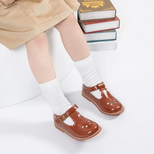 Image of PHIRAMIN Toddler Girl Mary Jane Dress Shoes-Little Girl School Uniform Shoes for Wedding Party