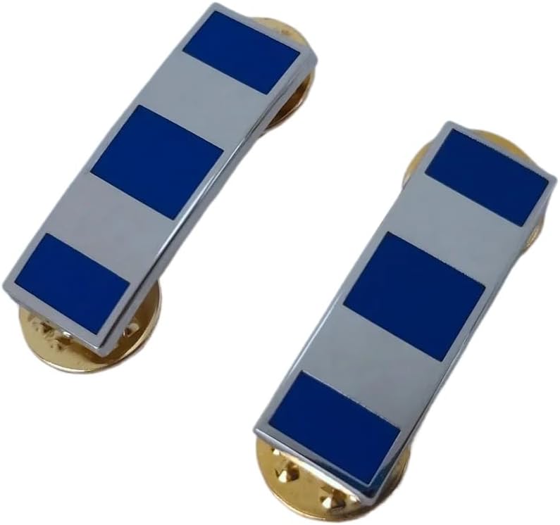 Reproduction PAIR U.S. NAVY CHIEF WARRANT OFFICER 3 (CW3) BRITE PIN ON RANK INSIGNIA BADGE