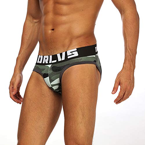 Swbreety Men's Sexy Jockstrap Underwear Hollow Out Camo Briefs Cotton Thong3