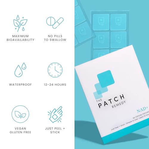 Image of The Patch Remedy NAD+ Patch - NMN, Resveratrol, CoQ10, NAC, Astaxanthin, PQQ | 30 Patches