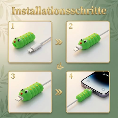 GZRXIOUS 18 Stück Ladekabel Schutz, Früchte Tiere Kabelschutz, Ladekabel Saver, Kabelbruchschutz und Kabel Knickschutz, Kabel Schutz, Niedliche Kabelschoner für USB Ladekabelschutz