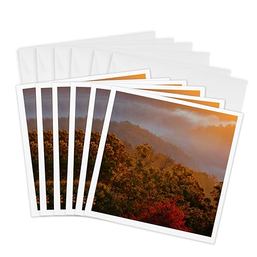 Cartes de vœux Great Smoky Mountain lot de 6 pour accompagner un cadeau