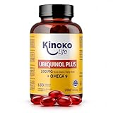 UBIQUINOL Plus 180 Kapseln 200 mg Tagesdosis Reduziertes Coenzym Q10 100 mg pro Kapsel mit Omega 9 Natives Olivenöl Extra Natürliche Fermentation Softgels