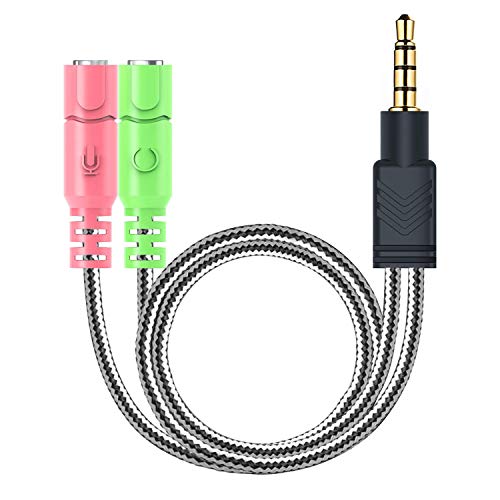 MillSO Kopfhörer Adapter Splitter 3.5mm Audio Klinke Y Kabel (3.5mm Stereo Klinkenstecker auf 2X 3,5mm Buchse) für PC Gaming Headset (Nicht für Zwei Kopfhörer), PS4, Xbox One, Smartphones und Laptop