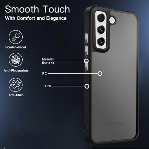 Image of KARWAN️ Shockproof Back Case Cover for Samsung Galaxy S21 FE | Camera Protection Bump |Shockproof Back Case Cover for Samsung Galaxy S21 FE - Black