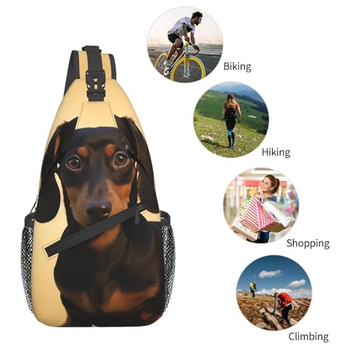 Mochila pequeña tipo bandolera para pecho unisex miniatura 6
