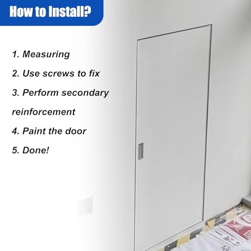 Erişim Paneli Alçıpan Için Gizli Boyanabilir Erişim Paneli, Alüminyum Çerçeveli Alçıpan Erişim Kapısı, Sıhhi Tesisat Elektrik Muayene Kapağı, Duvar Deliği Kapak Plakası(30x50cm) - Görsel 6