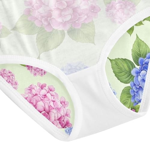 Watercolor Hydrangea Flowers Toddler Underwear, Girls Underwear, 2T–8 Years4