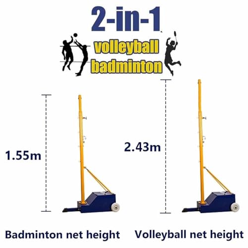 Set di rete da pallavolo e badminton, telaio in acciaio resistente per sport indoor/outdoor, ideale per giochi in famiglia e attività ricreative