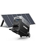 AFERIY Solar Generator 3840Wh Portable Power Station with 400W Solar Panel,LEP Battery,AC Output with 120V,3600W Solar Generator for Home Backup,Outdoor Camping,Camping, RV,Emergencies