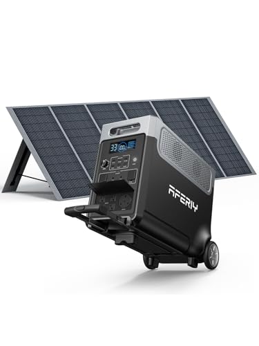 AFERIY 3840Wh Solar Generator with 400W Panel and AC Output